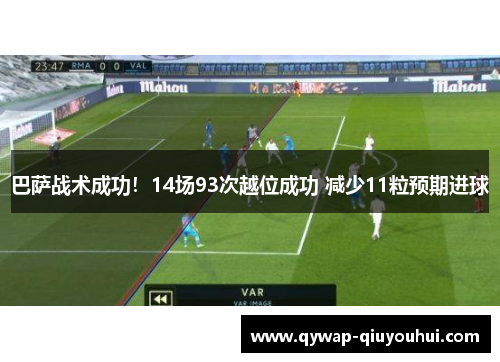 巴萨战术成功！14场93次越位成功 减少11粒预期进球
